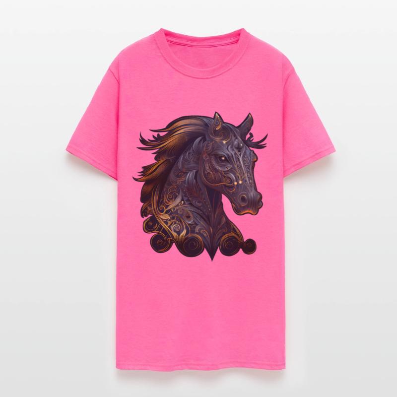 Tribal Horse Portrait Abstract Chinese Zodiac Astr