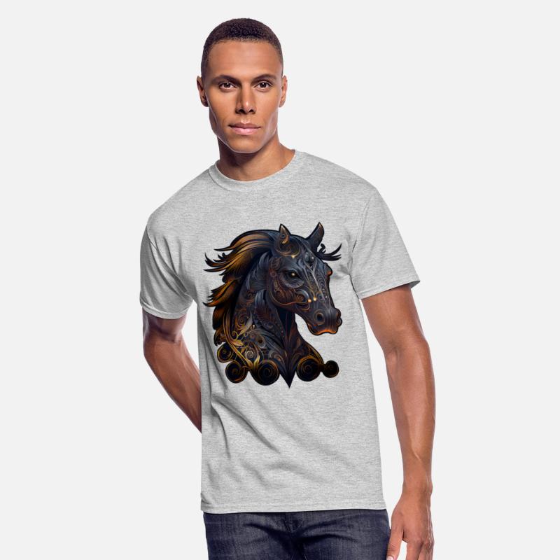 Tribal Horse Portrait Abstract Chinese Zodiac Astr