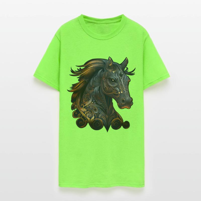 Tribal Horse Portrait Abstract Chinese Zodiac Astr