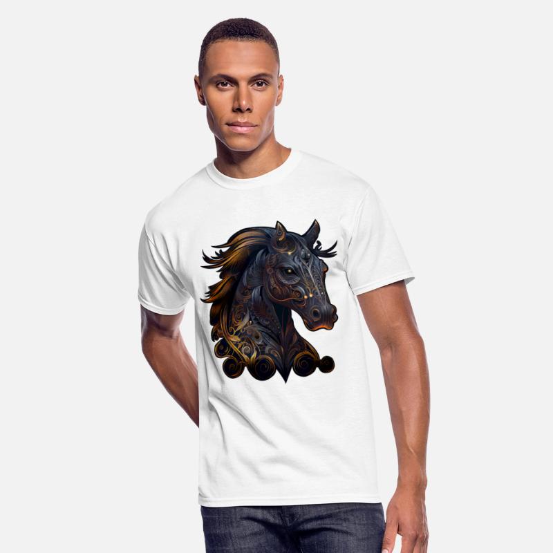 Tribal Horse Portrait Abstract Chinese Zodiac Astr