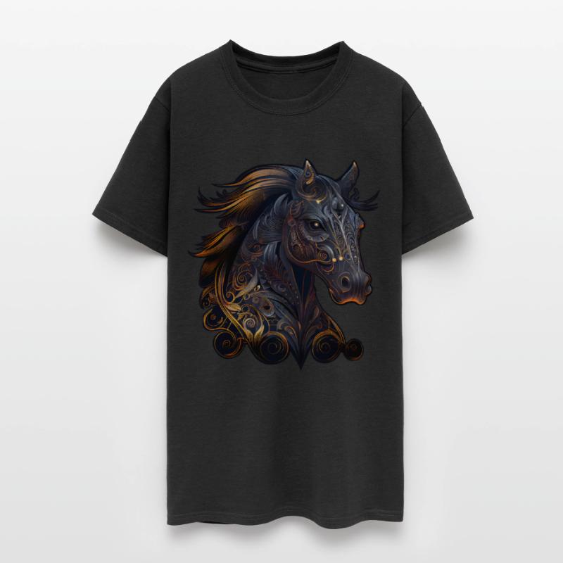 Tribal Horse Portrait Abstract Chinese Zodiac Astr