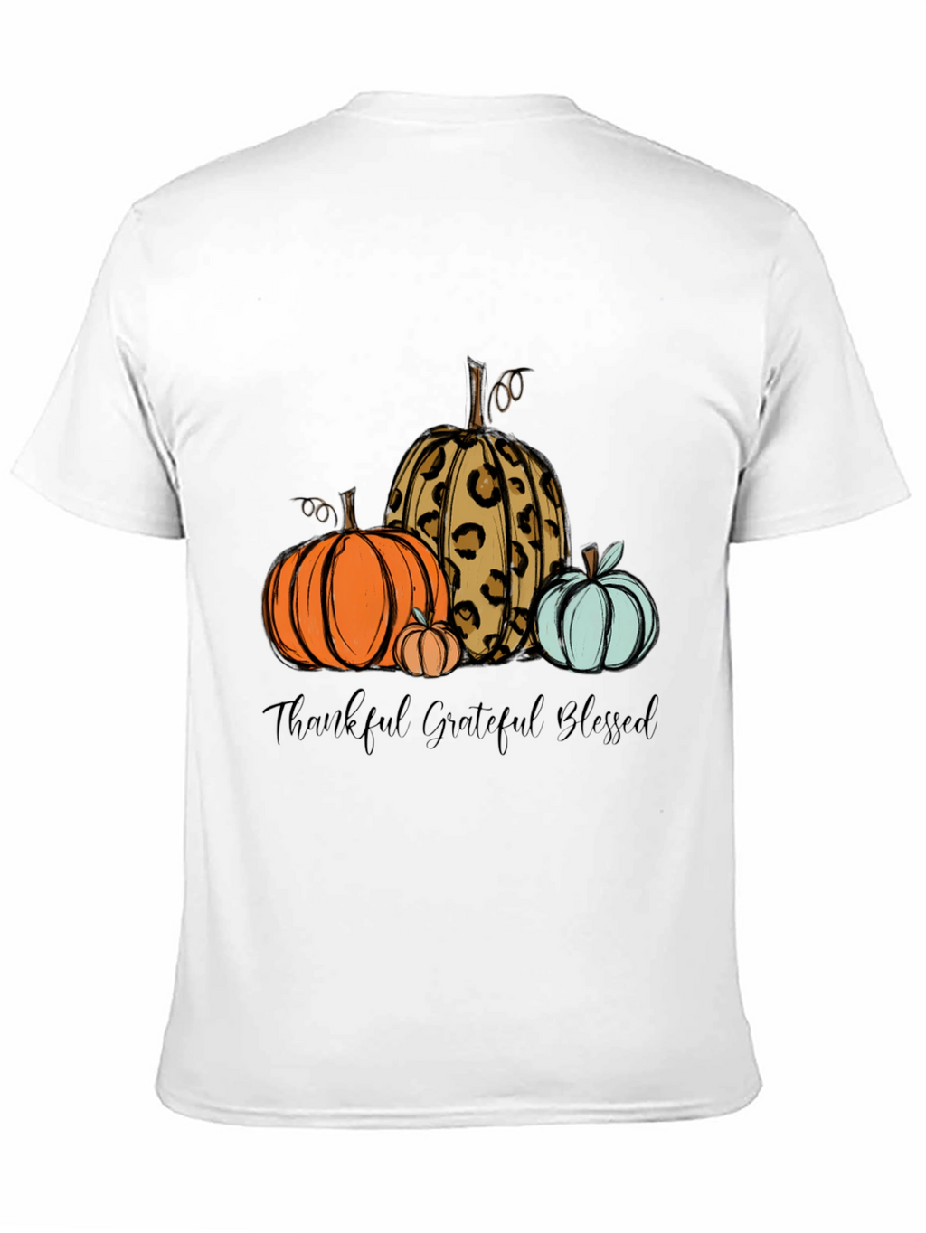 Thankful Grateful Blessed Pumpkin T-Shirt