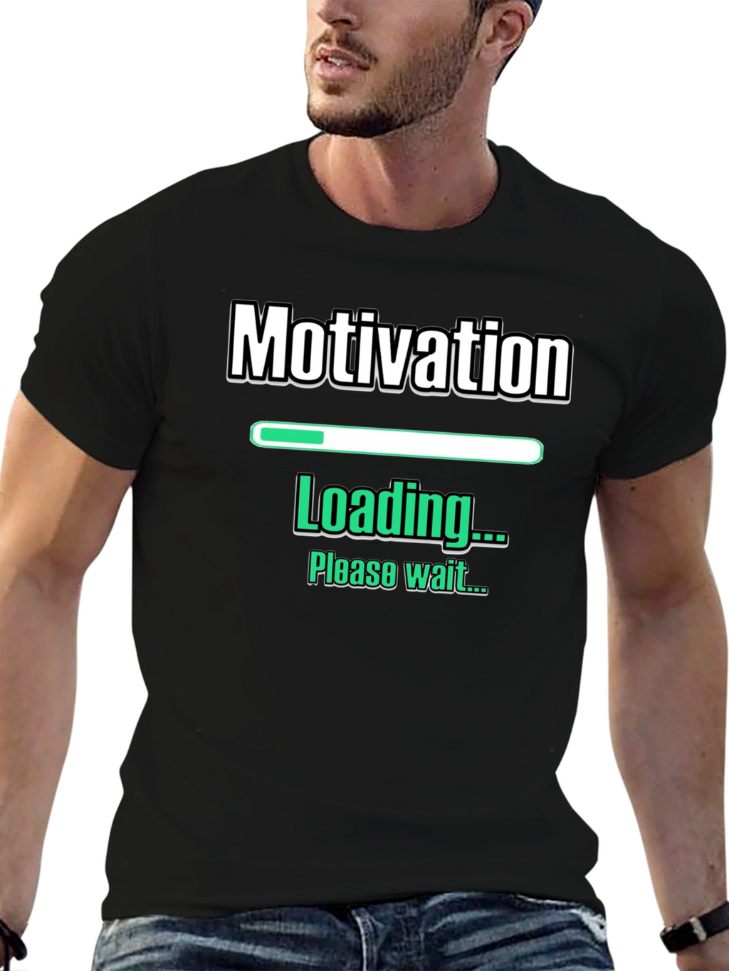 Motivation Loading Funny Graphic T-Shirt