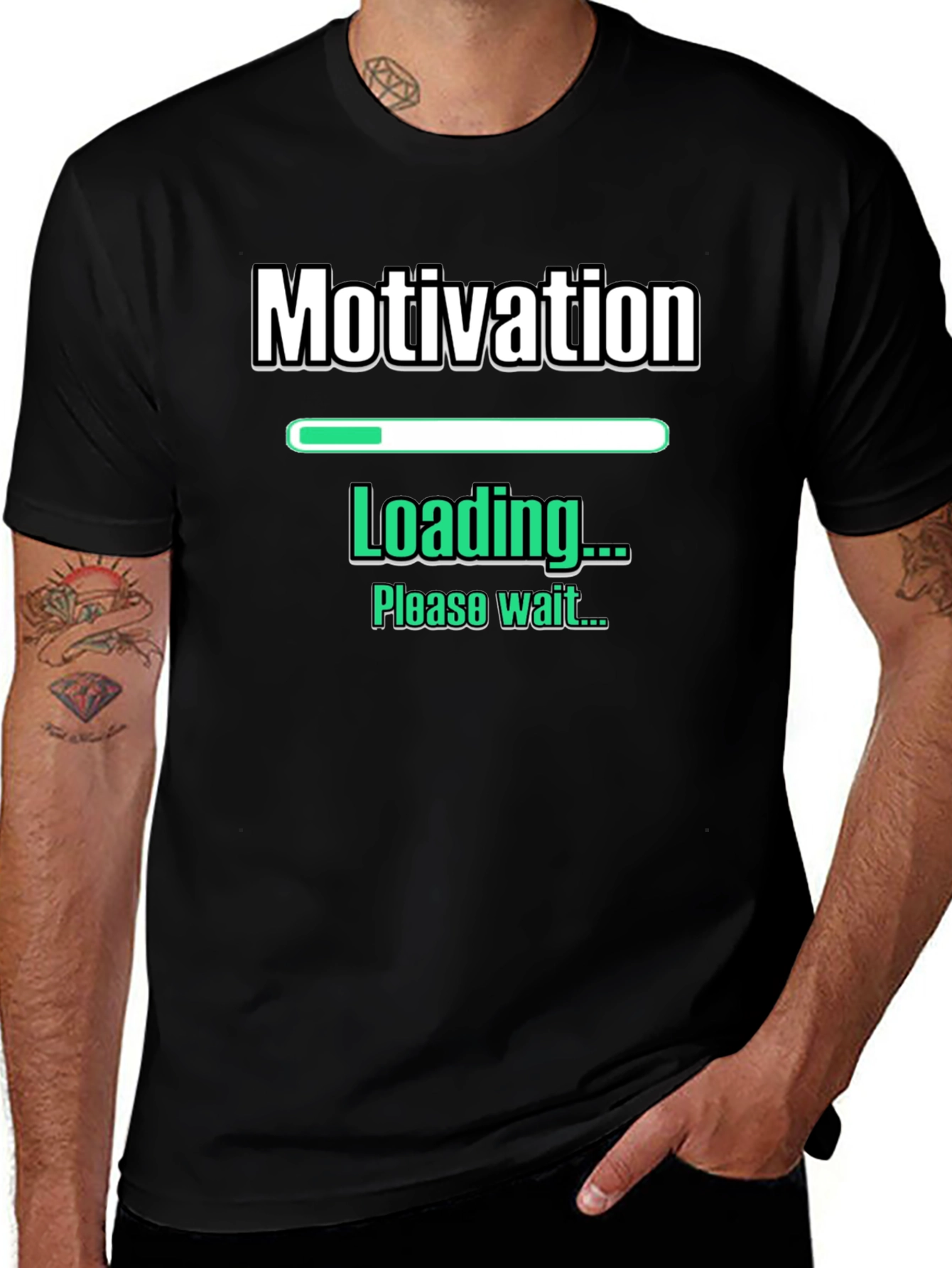 Motivation Loading Funny Graphic T-Shirt