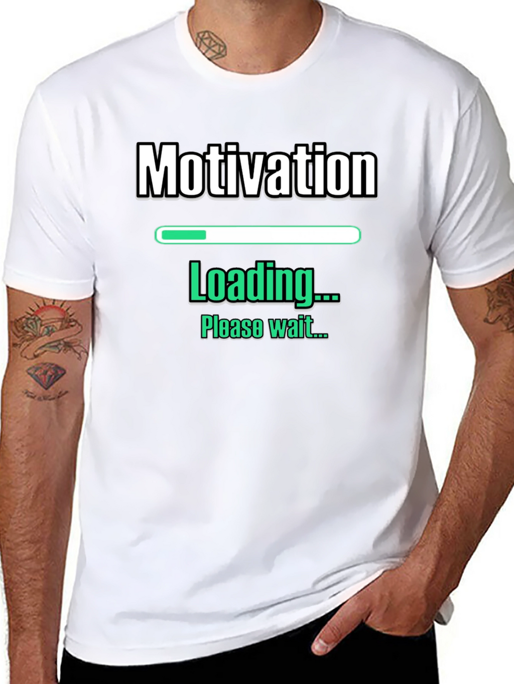 Motivation Loading Funny Graphic T-Shirt