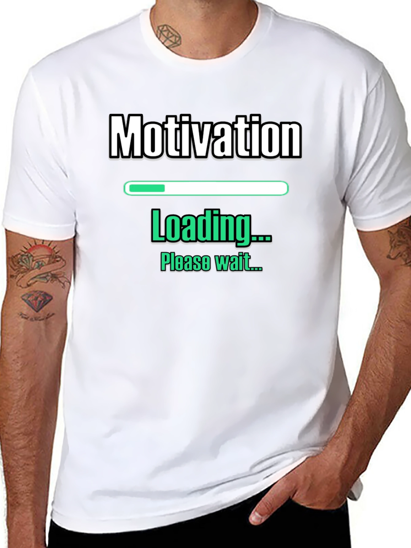 Motivation Loading Funny Graphic T-Shirt