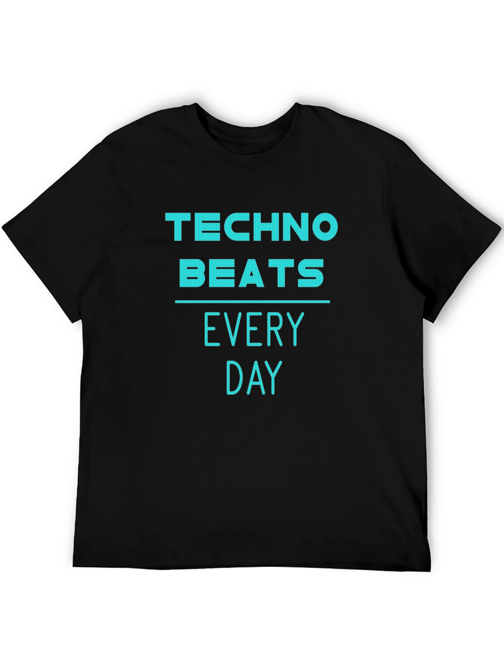 Techno Beats Every Day T-Shirt - Black