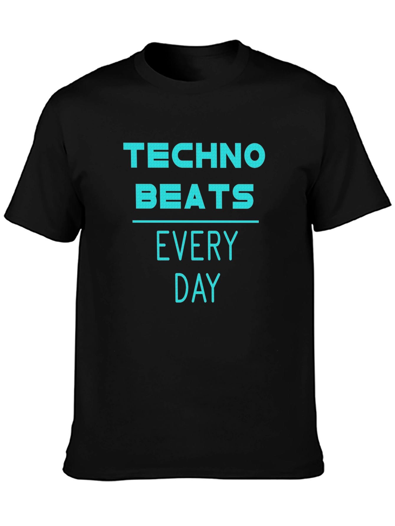 Techno Beats Every Day T-Shirt - Black