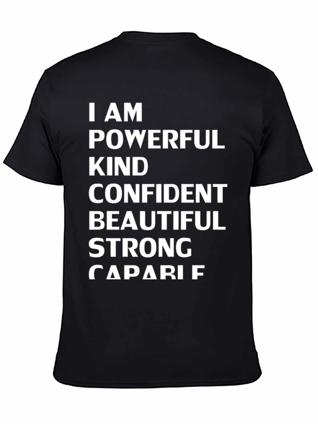 Empowering Affirmations Black Graphic Tee