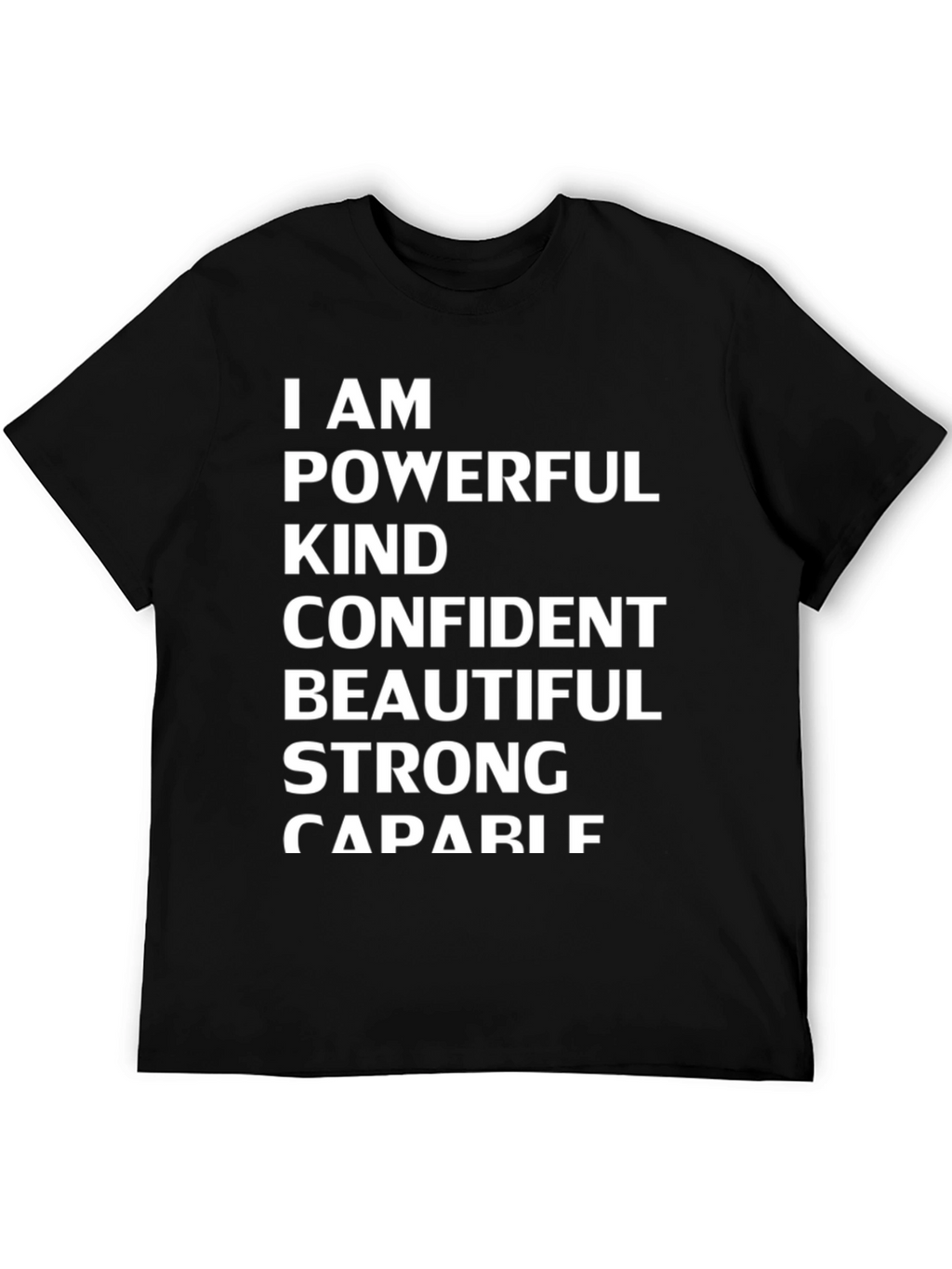Empowering Affirmations Black Graphic Tee