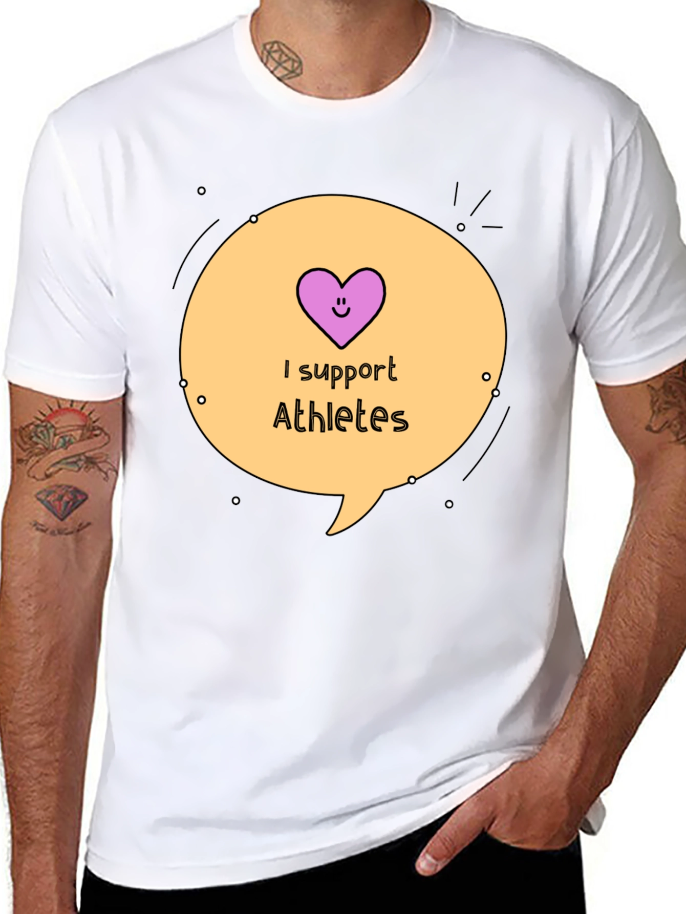 I Support Athletes Graphic Tee