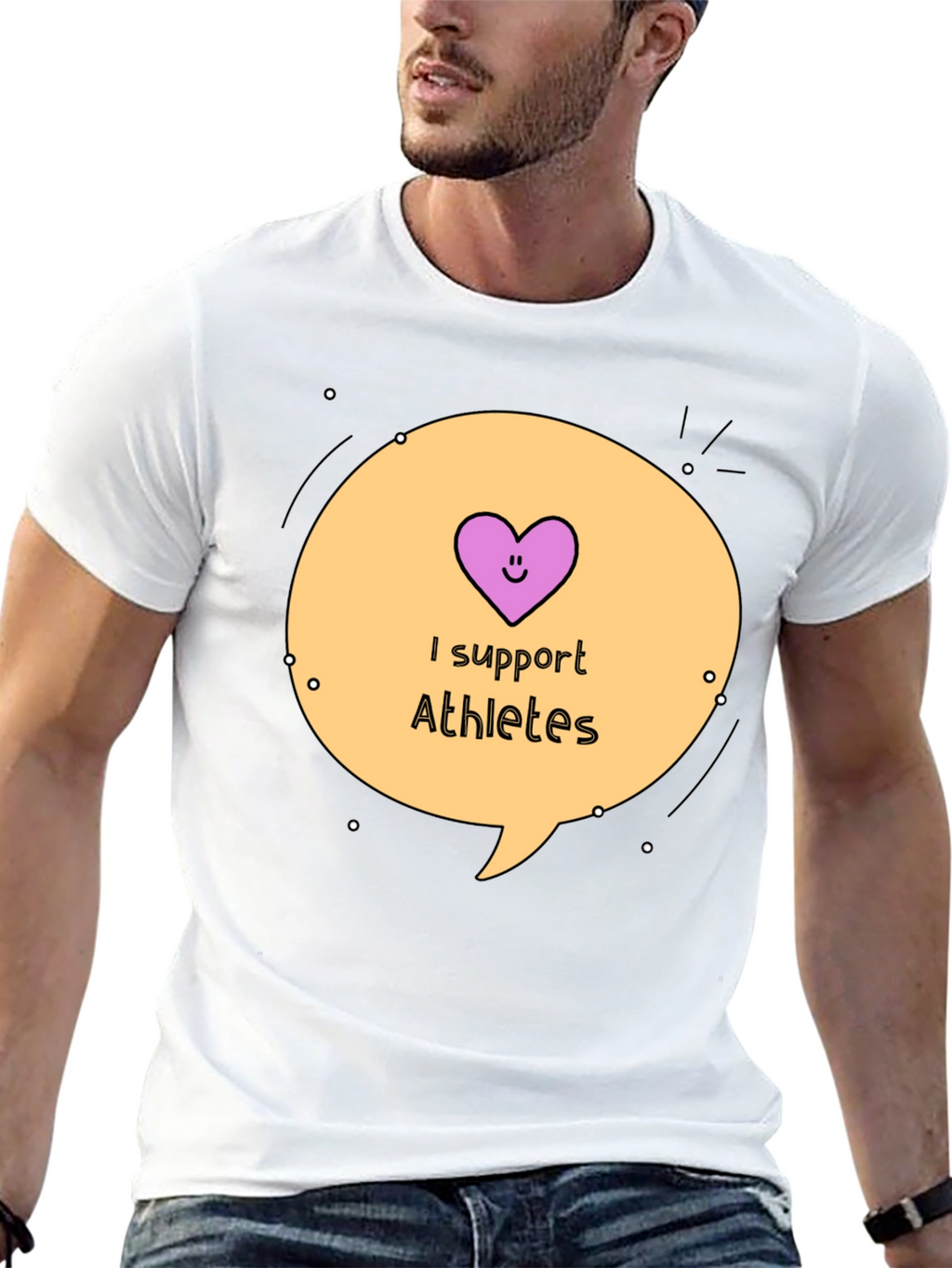 I Support Athletes Graphic Tee