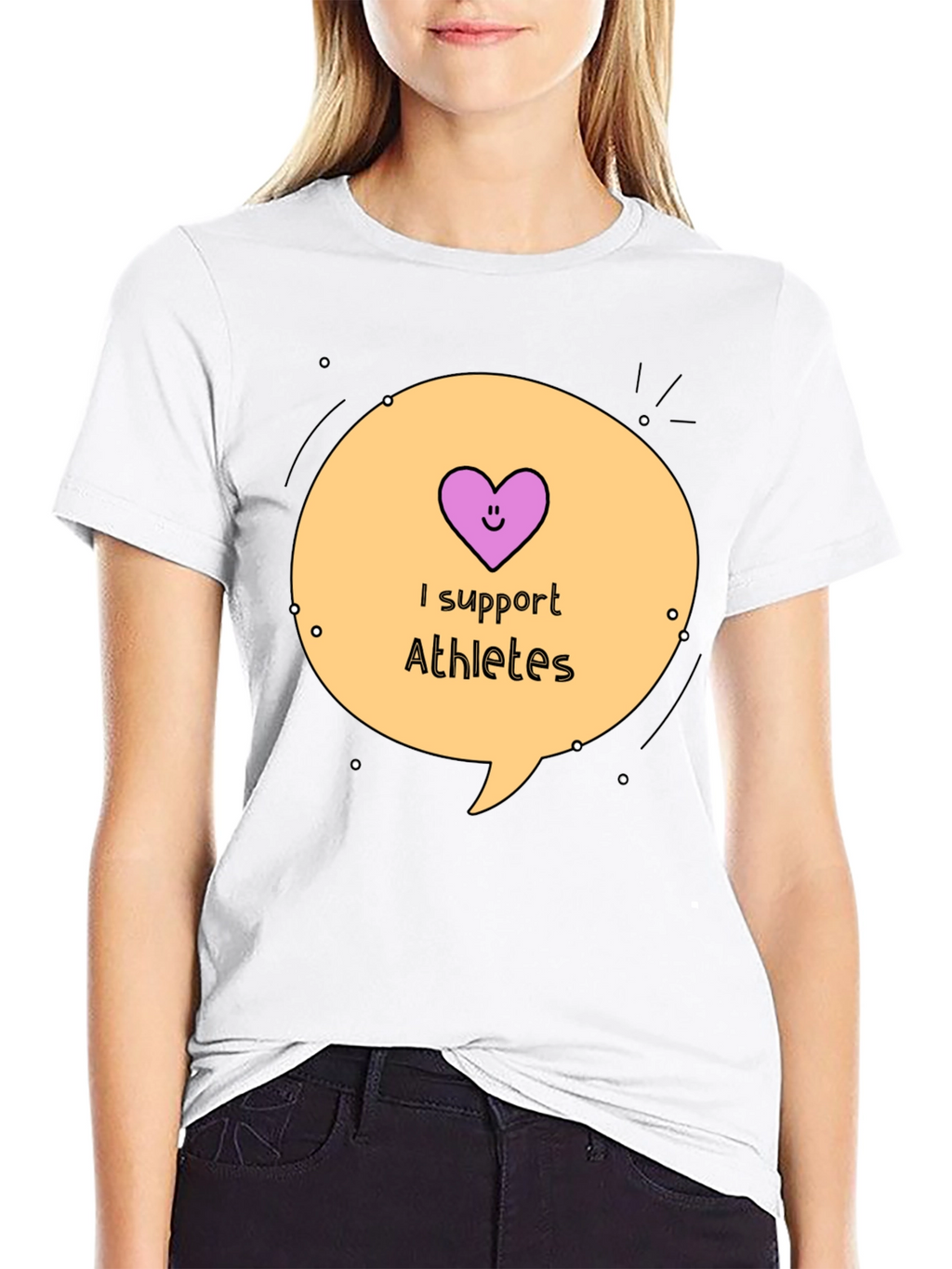 I Support Athletes Graphic Tee