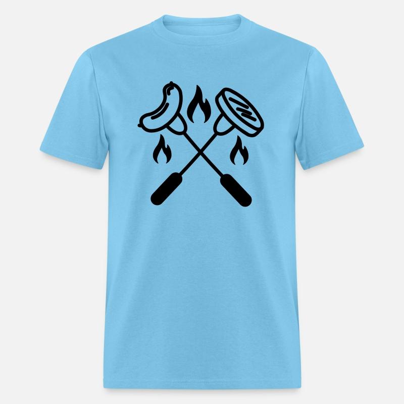 Two crossed forks flames around it