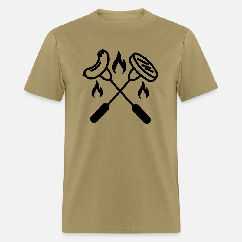 Two crossed forks flames around it