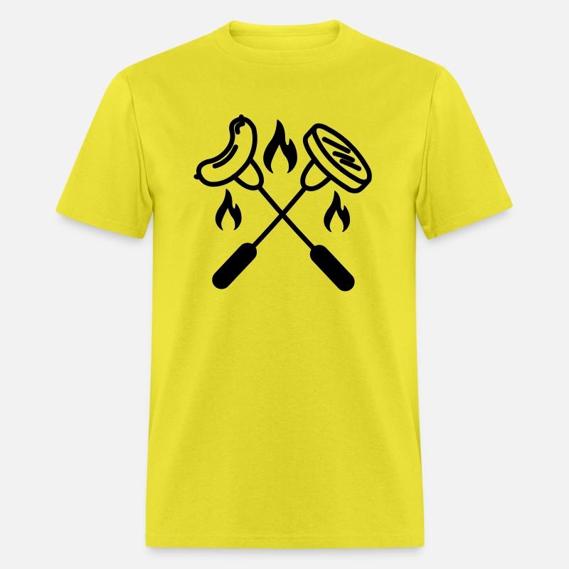 Two crossed forks flames around it