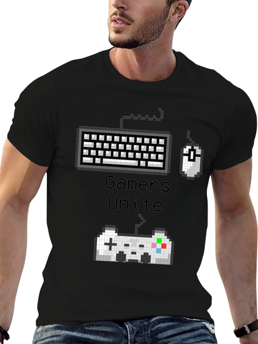 Gamers Unite Black T-Shirt