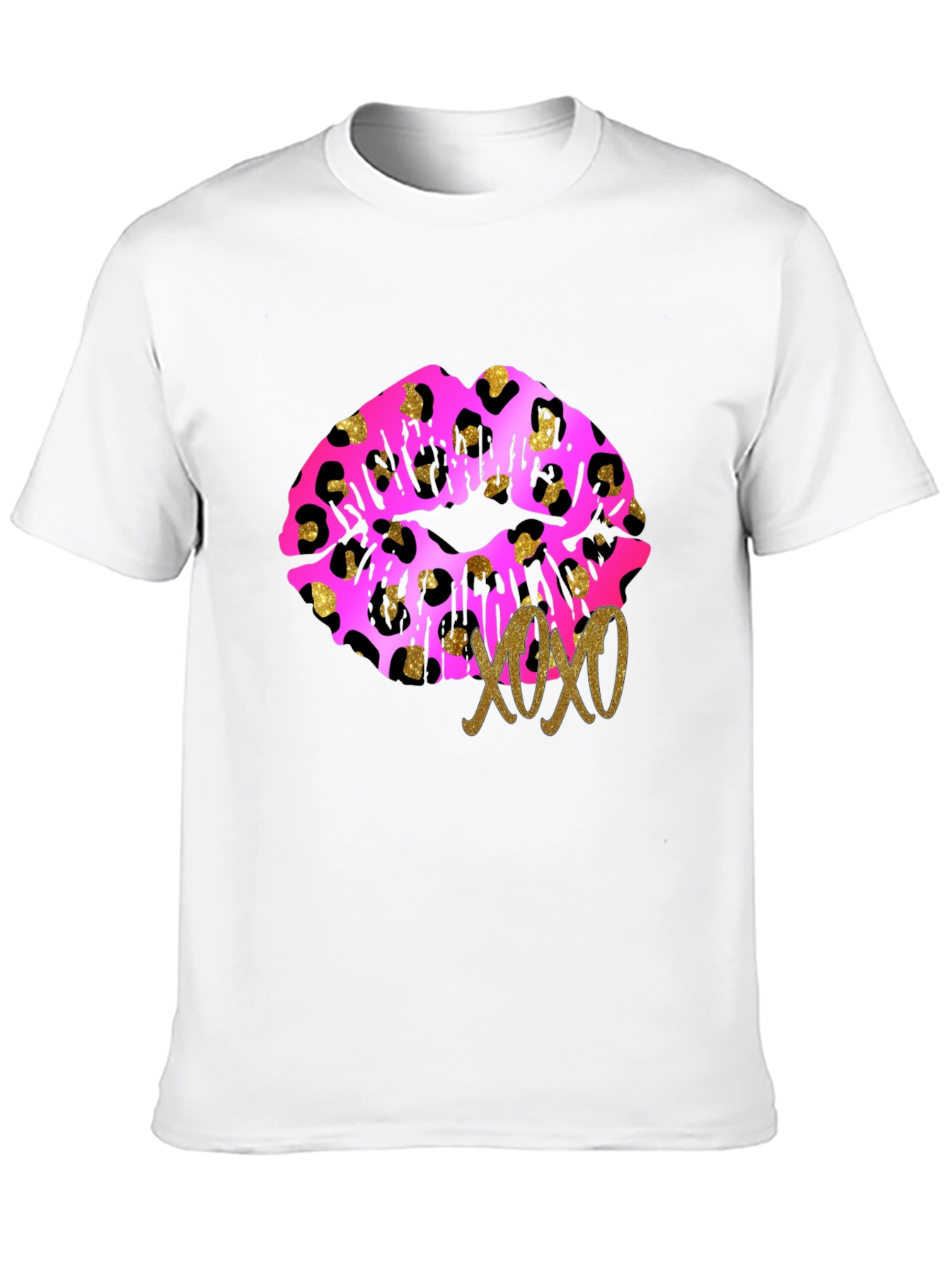 Leopard Lips XOXO Graphic Tee - Trendy Design!