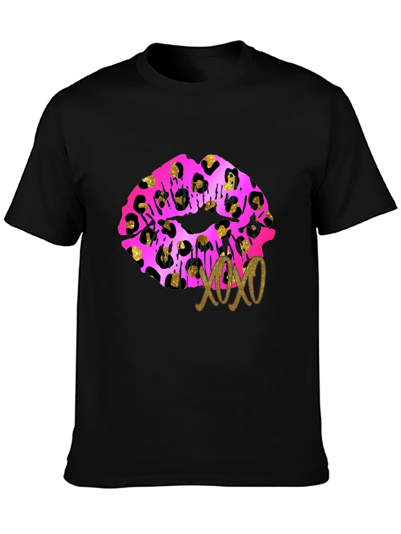 Leopard Lips XOXO Graphic Tee - Trendy Design!