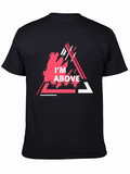 Im Above Graphic Tee - Trendy Triangle Design