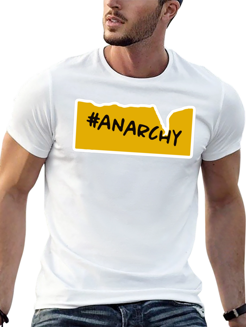 Anarchy T-Shirt - Bold Yellow Graphic