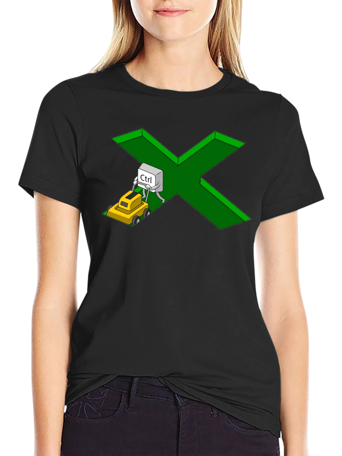Ctrl+X Lawn Care T-Shirt - Funny Computer Humor Tee