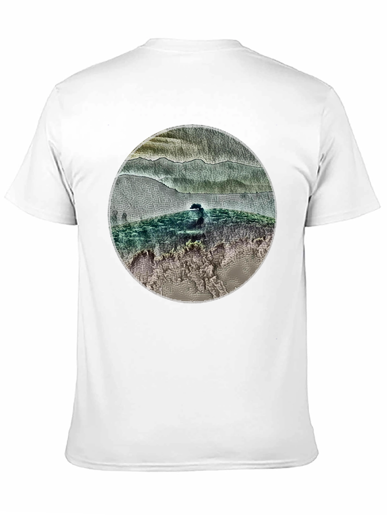 Nature Landscape Graphic Tee - Black