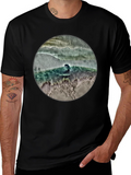 Nature Landscape Graphic Tee - Black