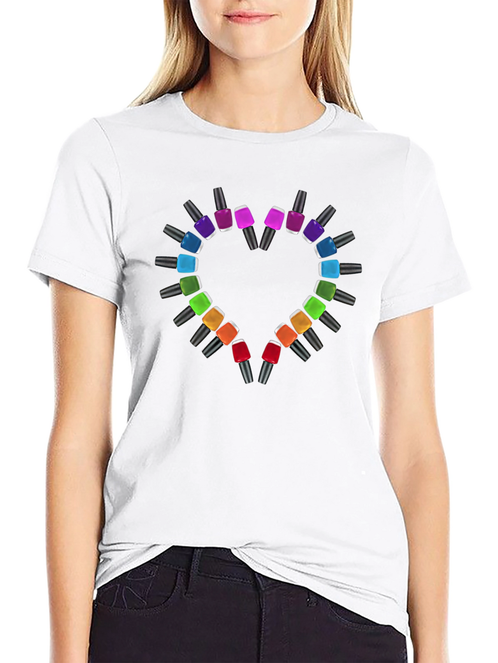 Heart Nail Polish T-Shirt - Stylish & Trendy