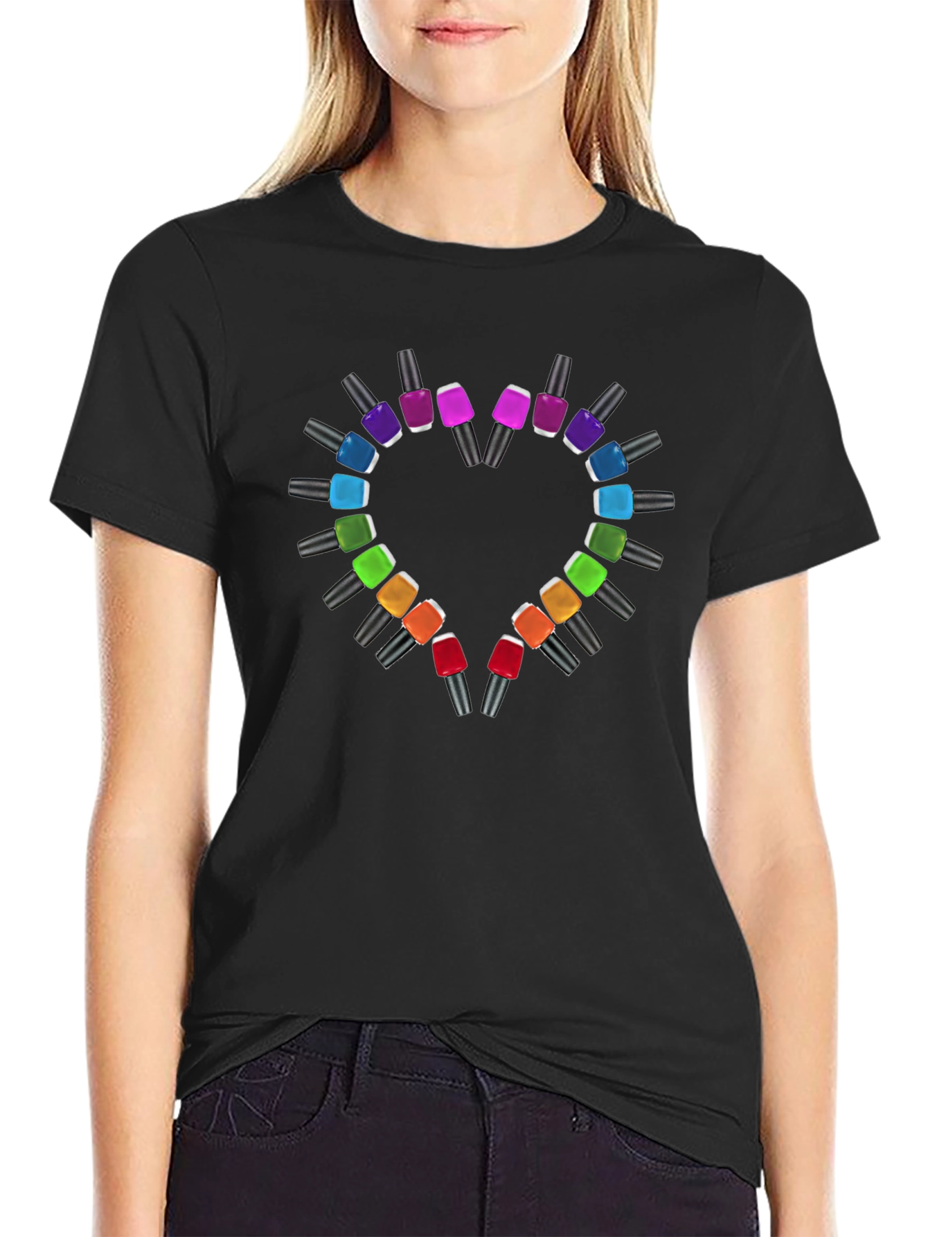 Heart Nail Polish T-Shirt - Stylish & Trendy