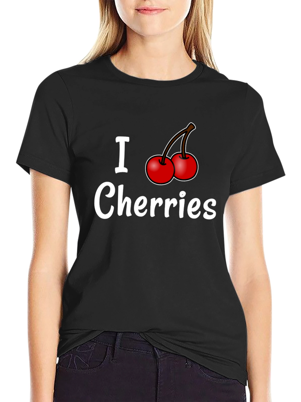 I Cherries Black T-Shirt