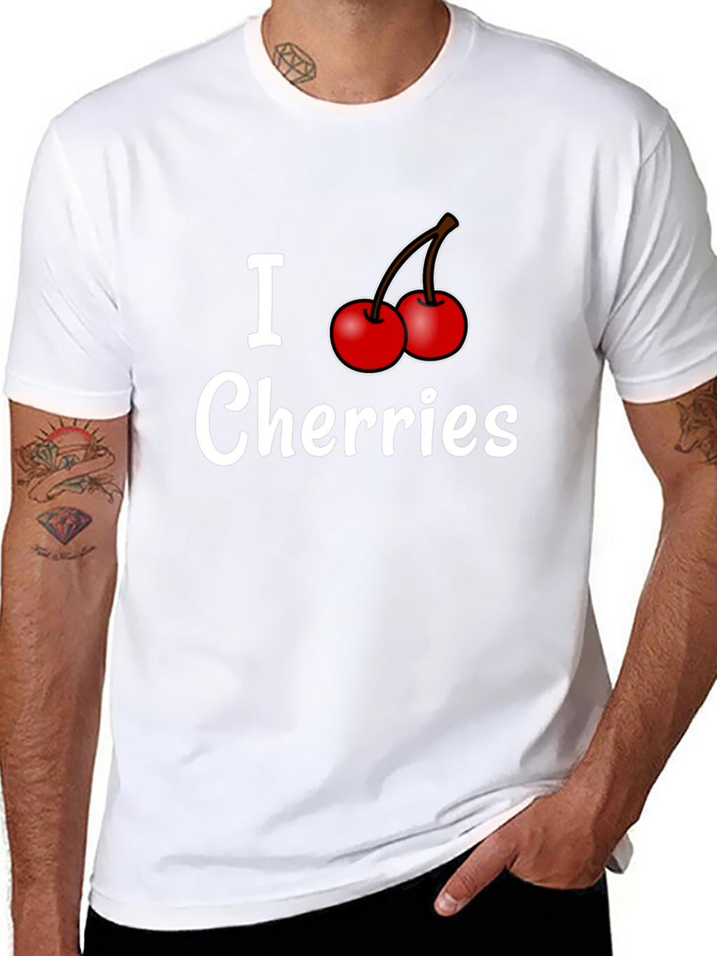 I Cherries Black T-Shirt