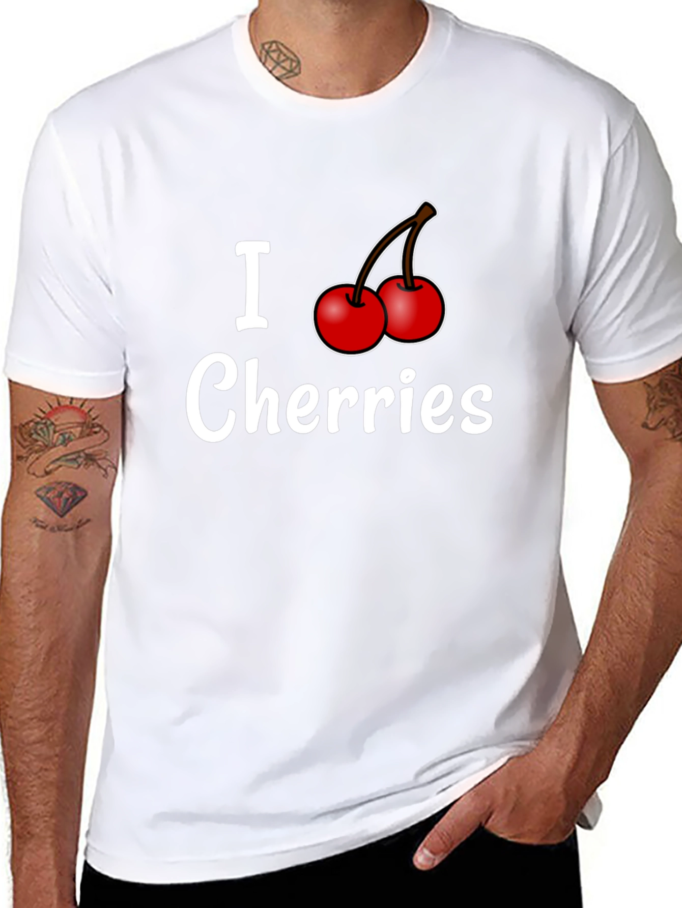 I Cherries Black T-Shirt