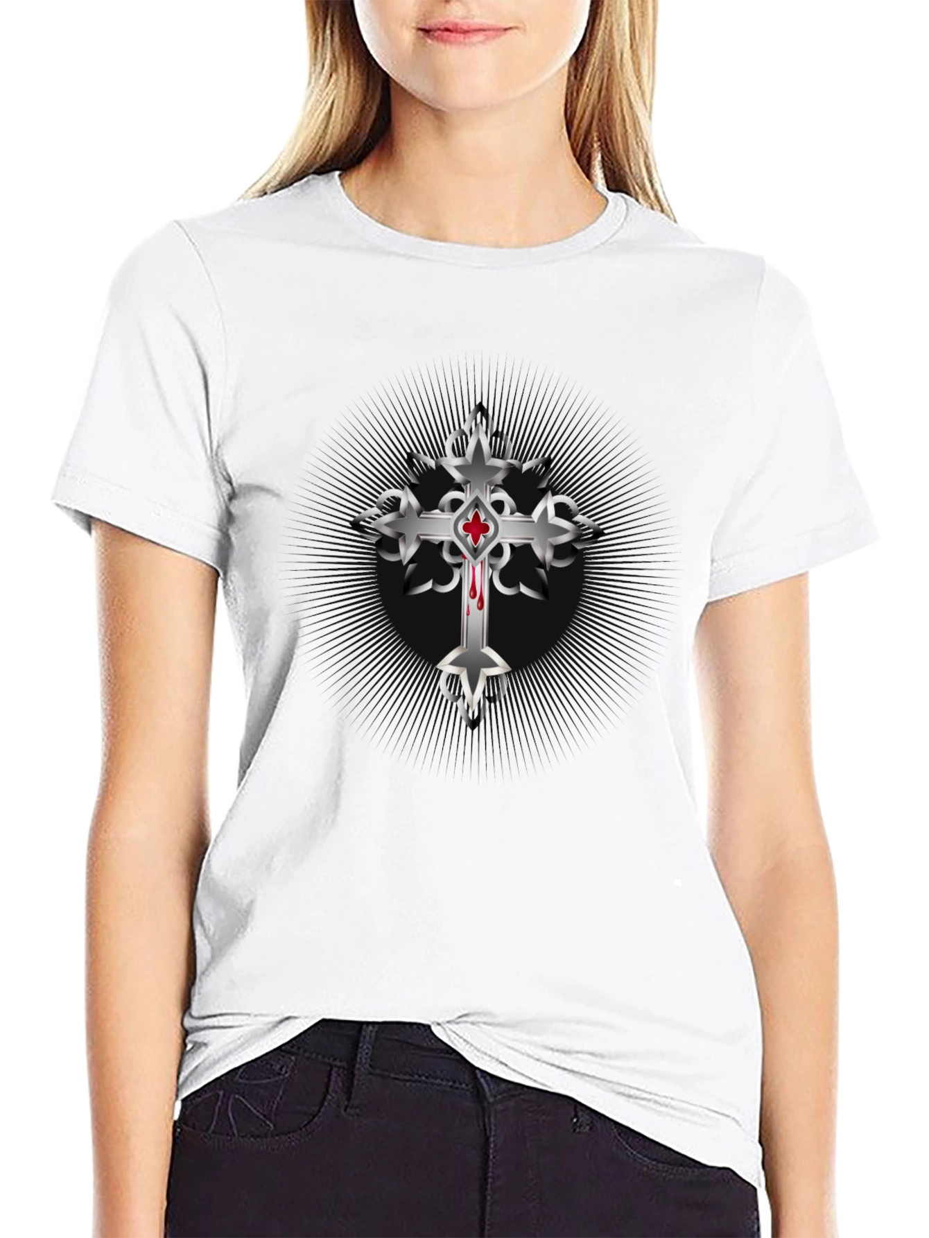 Cross Graphic Black T-Shirt