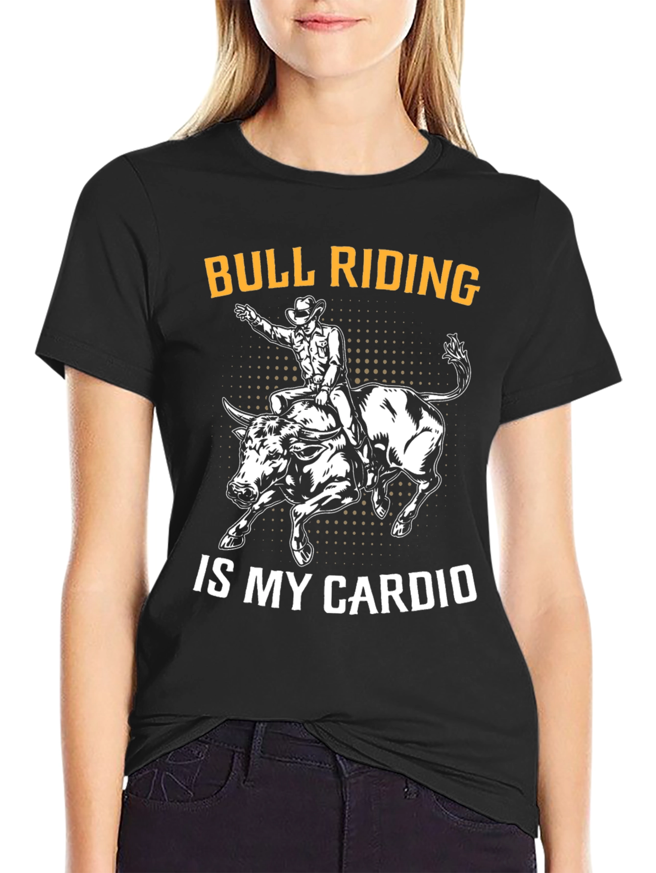 Bull Riding is My Cardio Funny Graphic T-Shirt