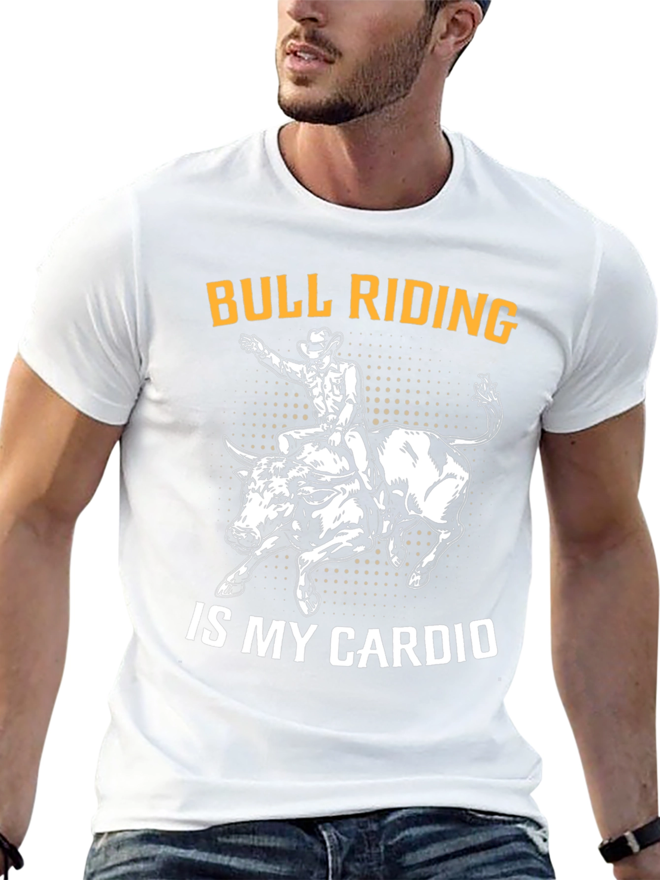 Bull Riding is My Cardio Funny Graphic T-Shirt