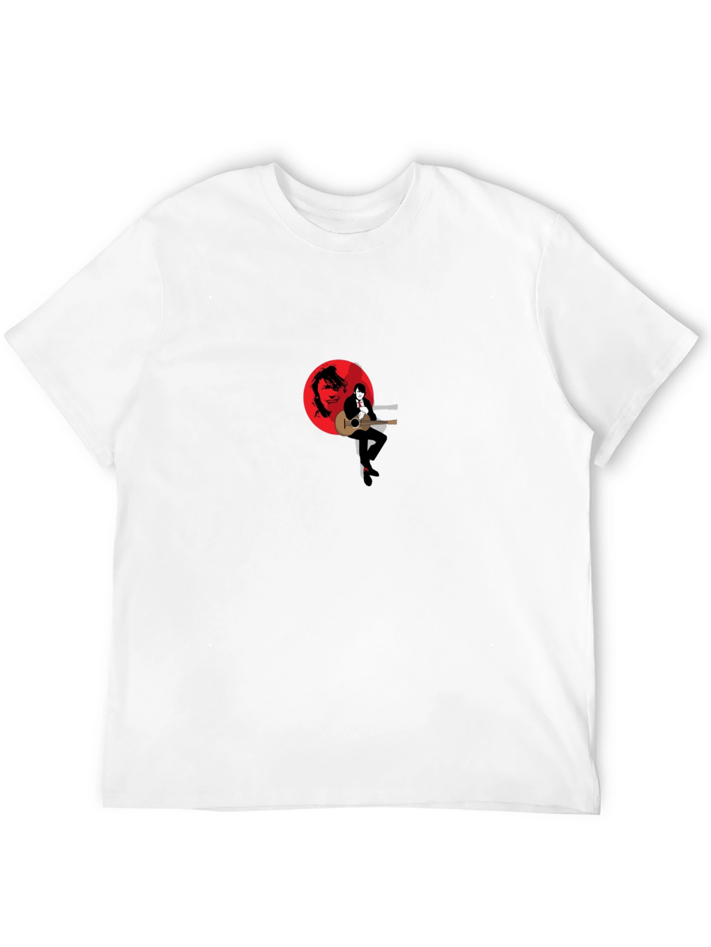 Stylish Black Graphic T-Shirt - Musician Design