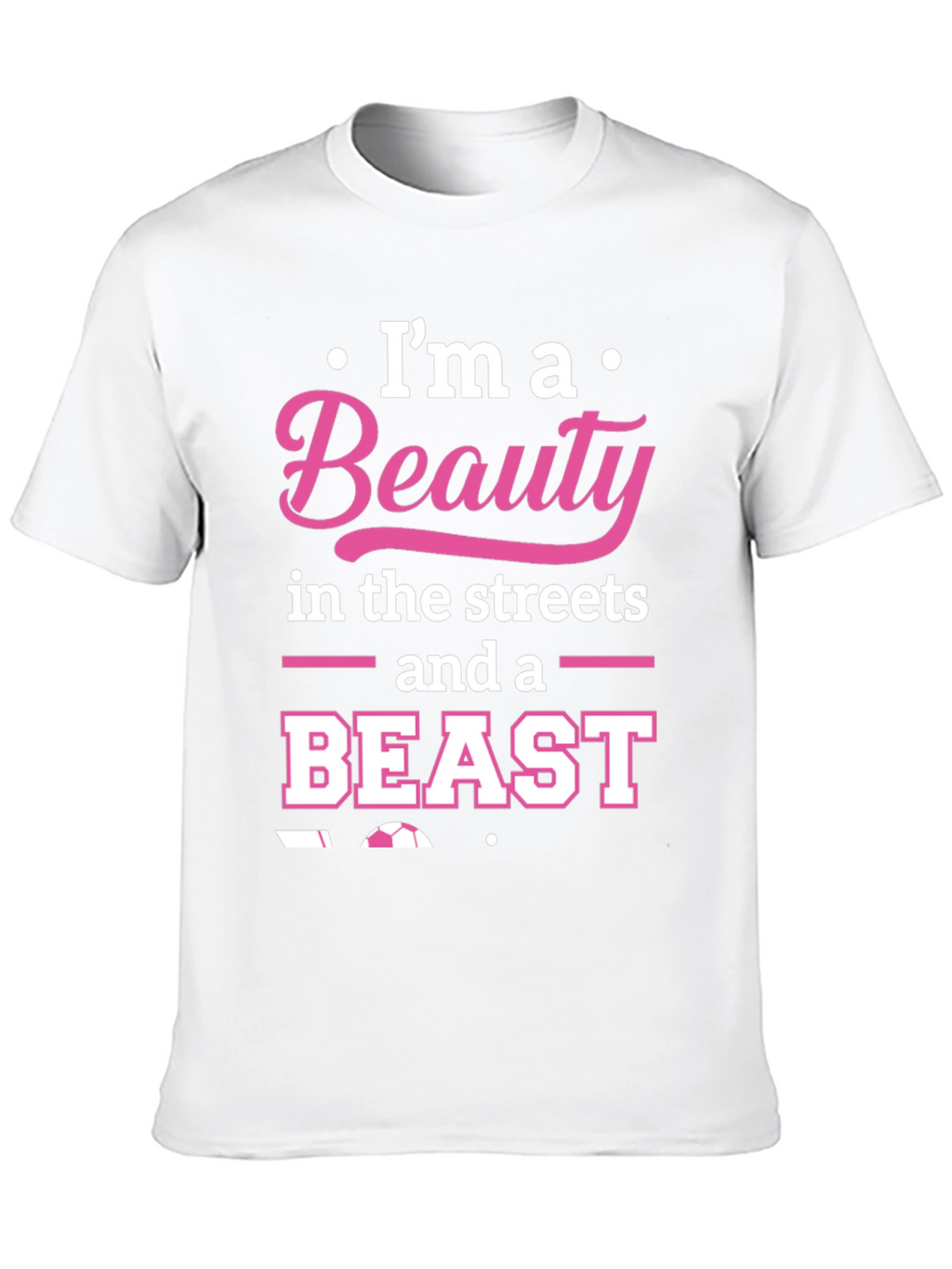 Beauty and Beast Soccer T-Shirt - Black Graphic Tee