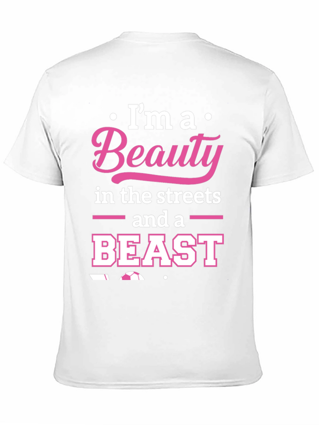 Beauty and Beast Soccer T-Shirt - Black Graphic Tee