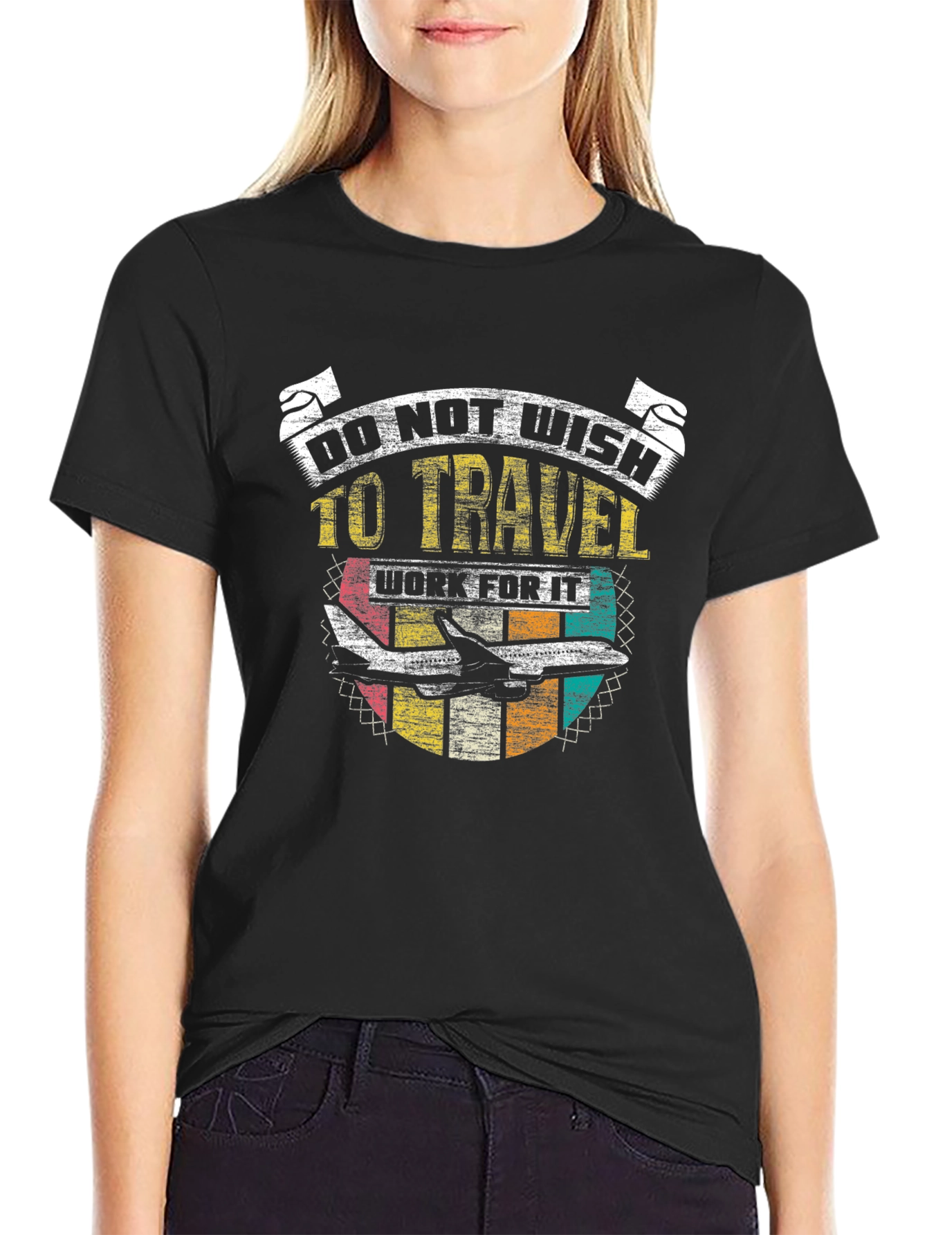 Do Not Wish to Travel Black Graphic T-Shirt