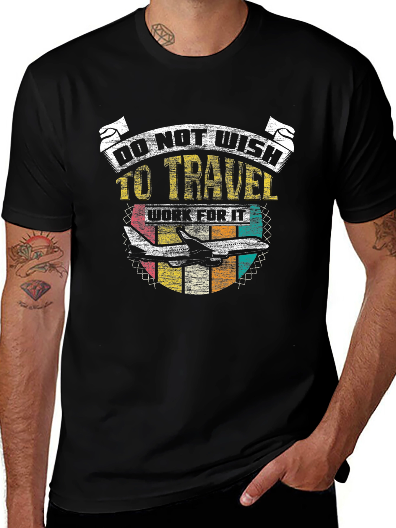 Do Not Wish to Travel Black Graphic T-Shirt
