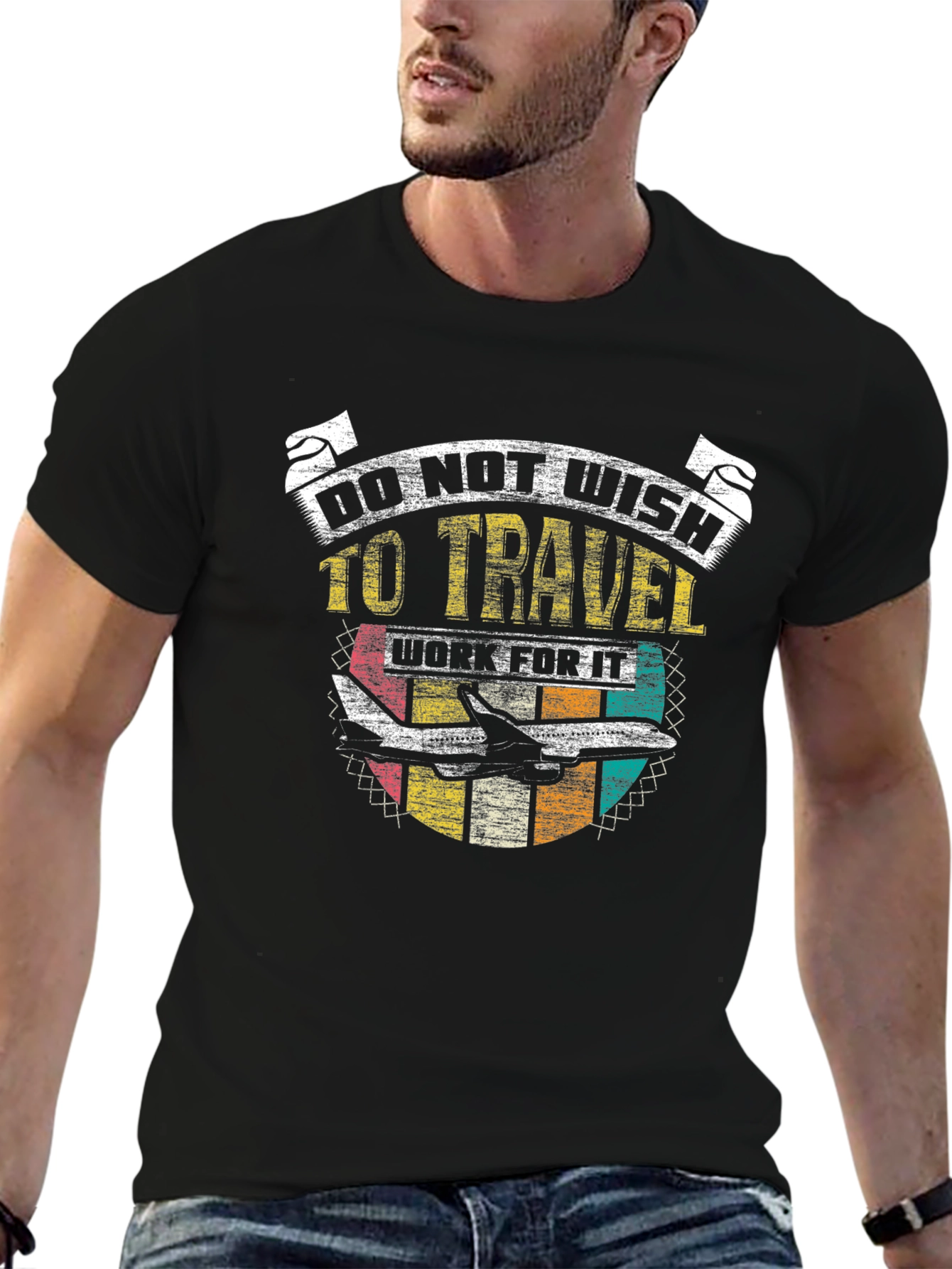 Do Not Wish to Travel Black Graphic T-Shirt