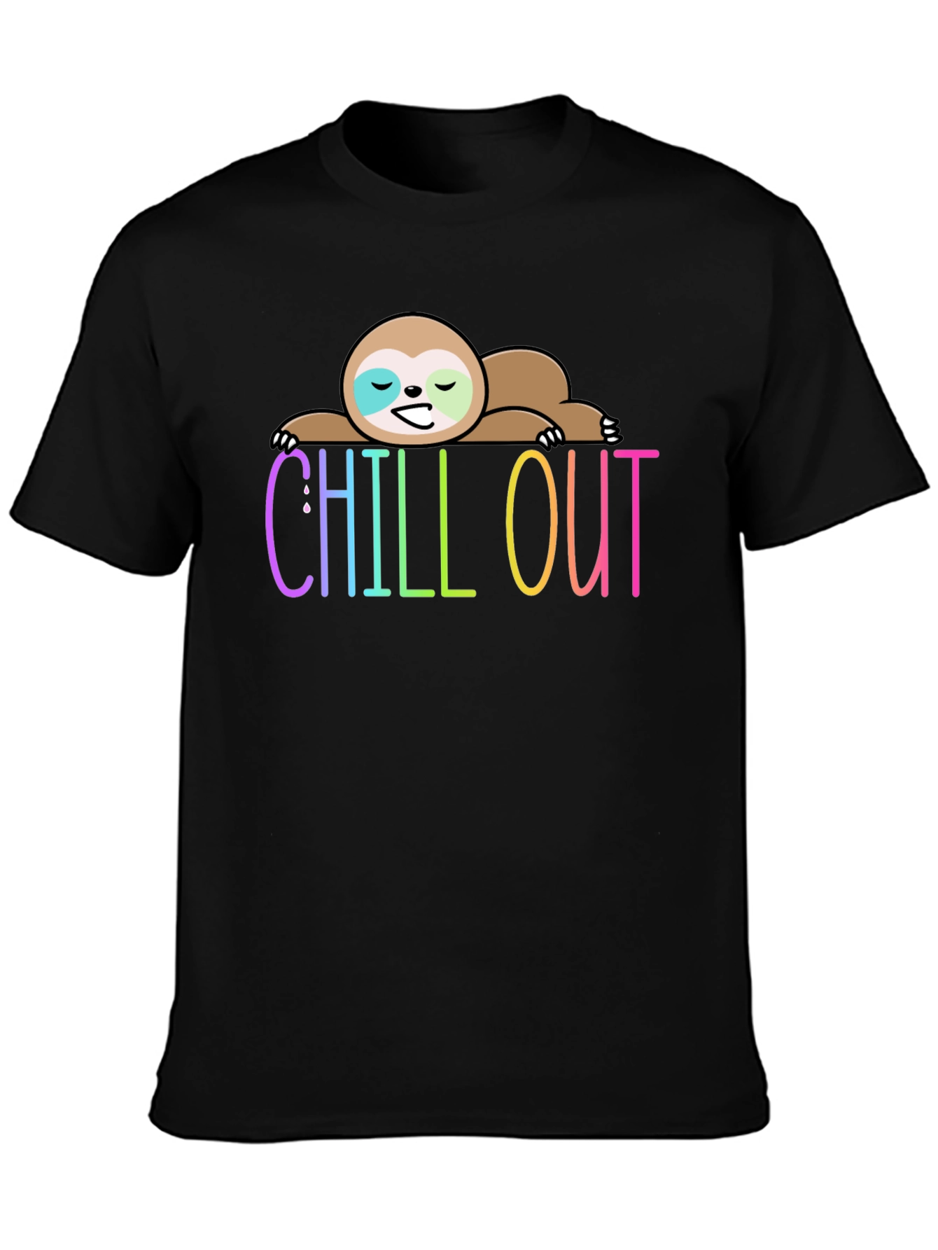 Chill Out Sloth Graphic Tee - Relaxed Fit