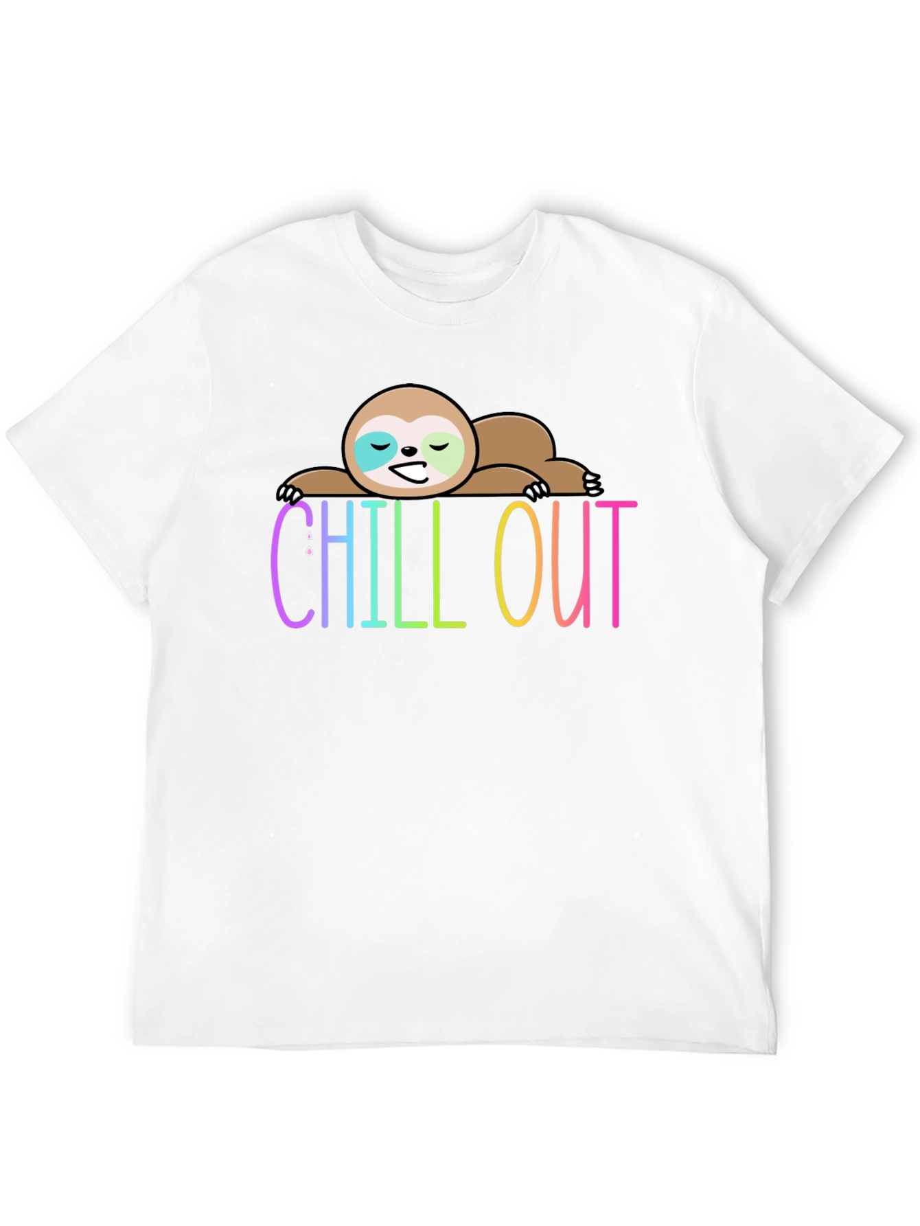 Chill Out Sloth Graphic Tee - Relaxed Fit
