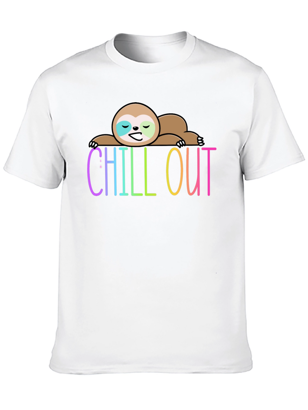Chill Out Sloth Graphic Tee - Relaxed Fit