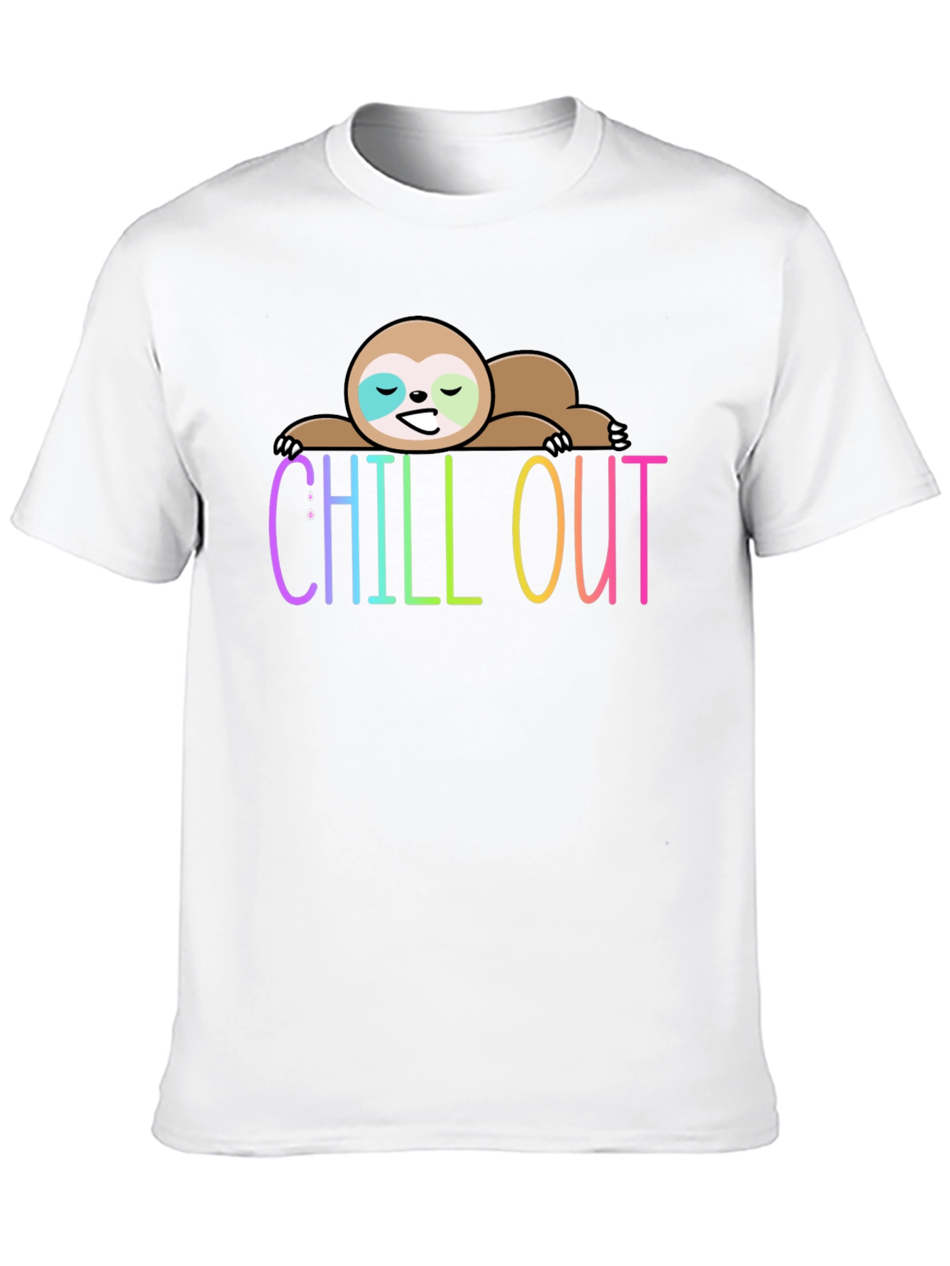 Chill Out Sloth Graphic Tee - Relaxed Fit
