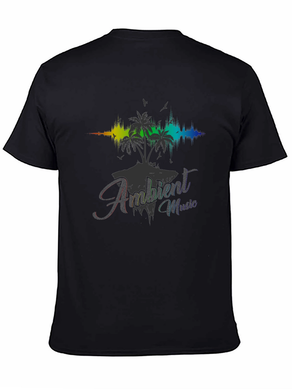 Ambient Music Black T-Shirt - Island Vibes