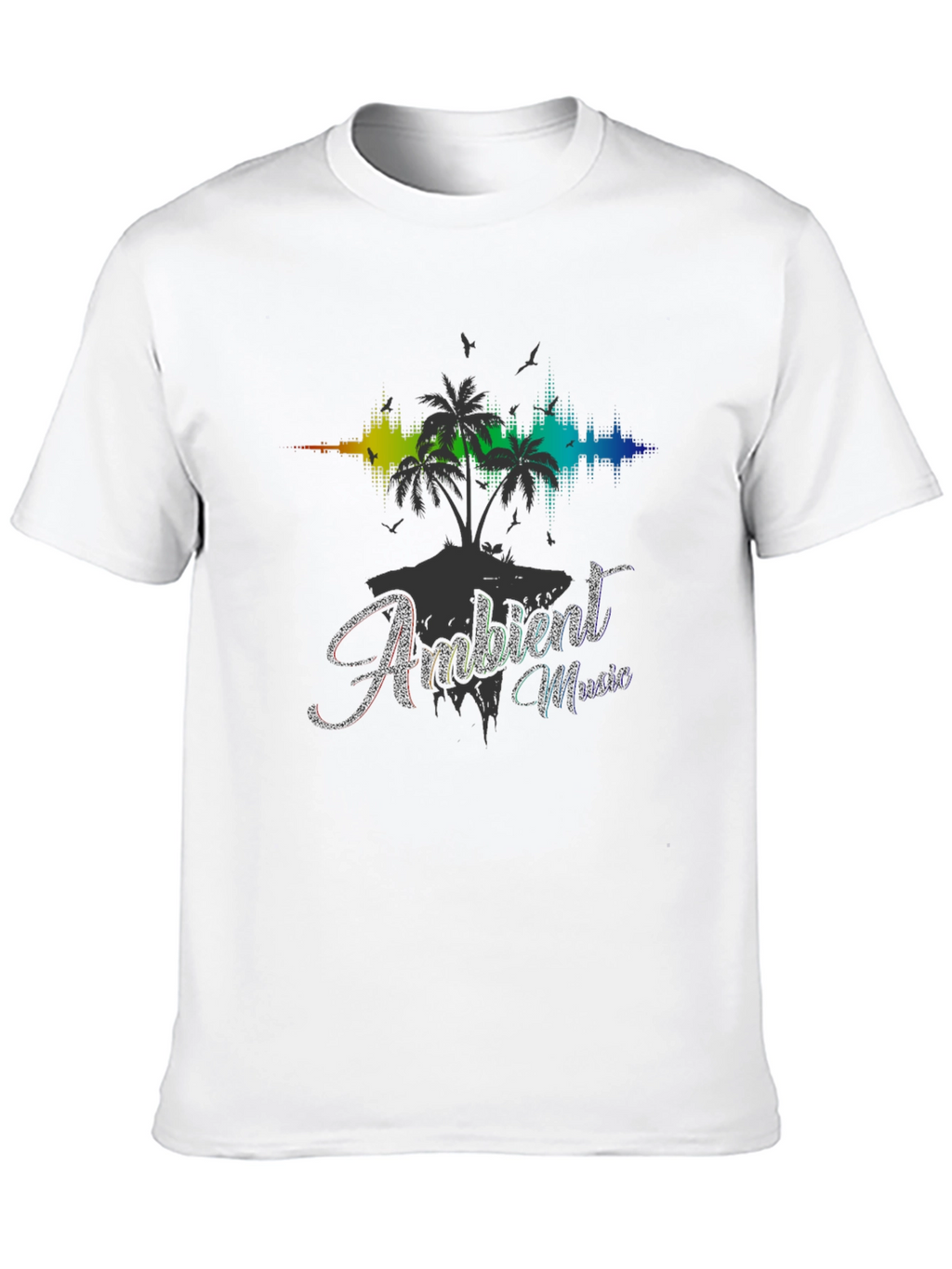 Ambient Music Black T-Shirt - Island Vibes
