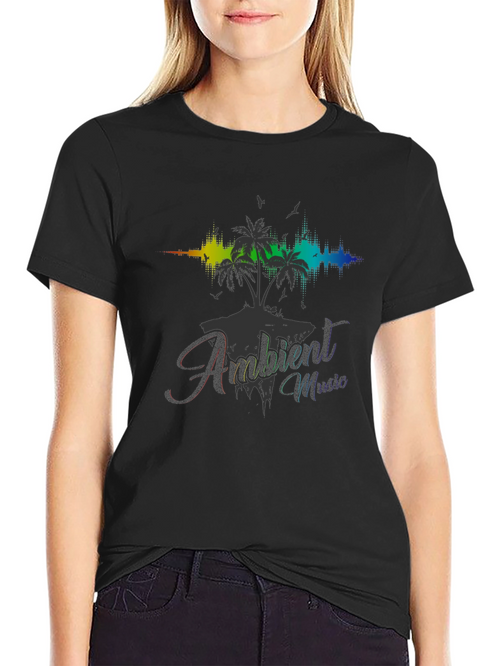 Ambient Music Black T-Shirt - Island Vibes