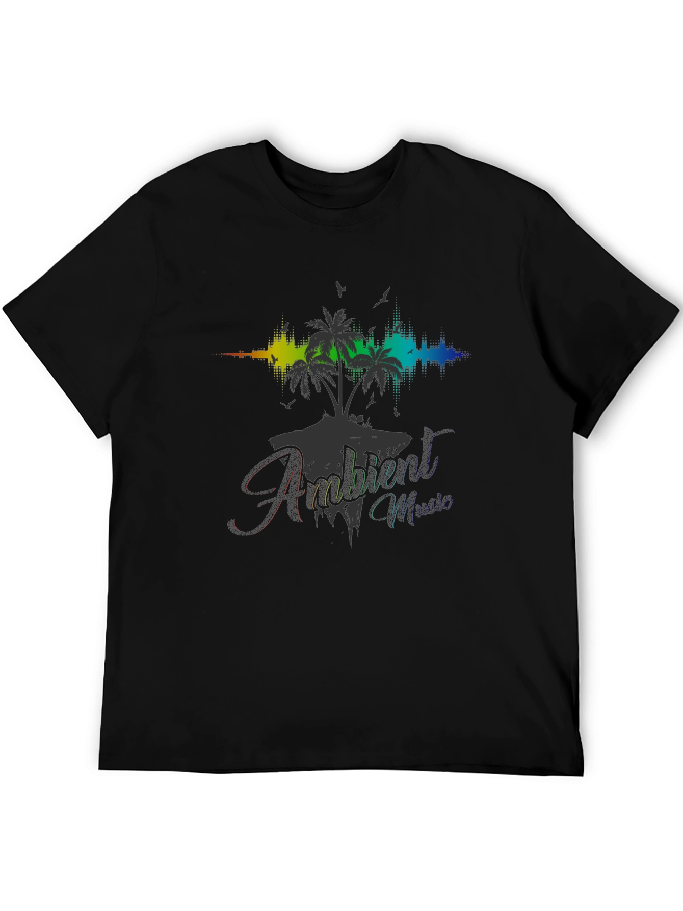 Ambient Music Black T-Shirt - Island Vibes